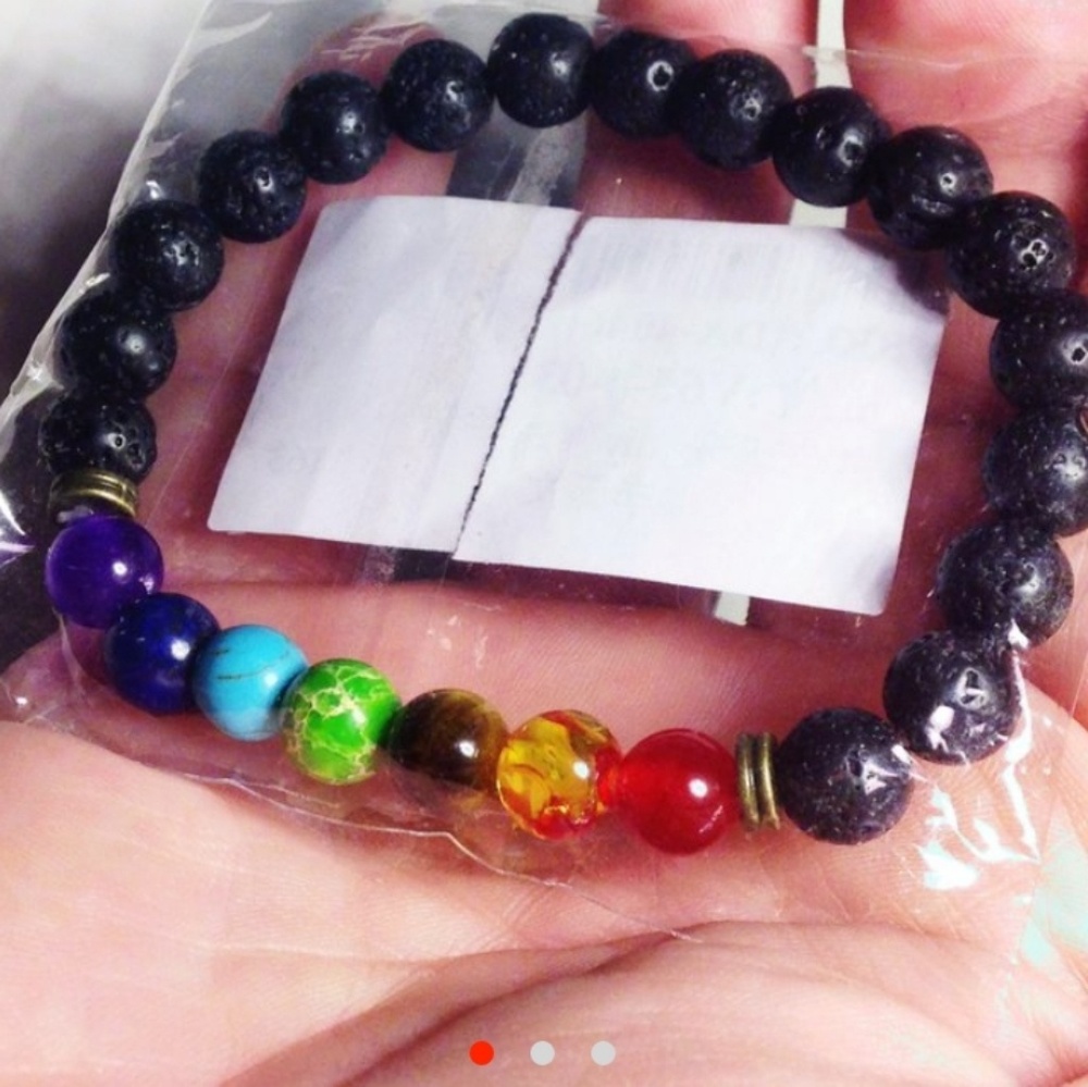 NEW Volcano Lava Rock essential oil bracelet